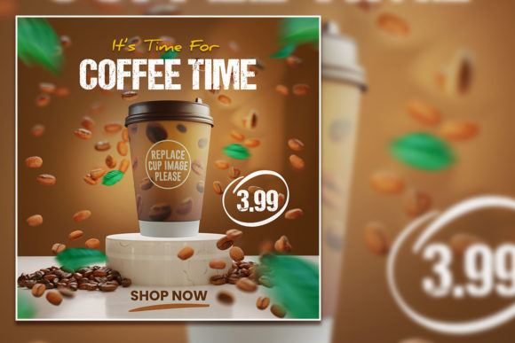 Coffee Time Social Media Post Template: A Creative Tool for Every Creator