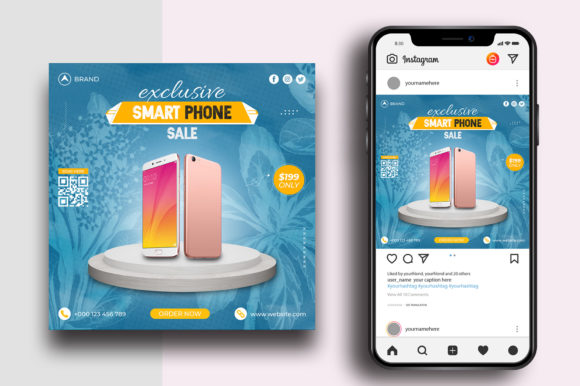 Smart Phone Sale Social Media Post Template for Eye-Catching Campaigns